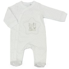 M15936: Baby " 2026 New Arrival" Cotton Sleepsuit (NB-3 Months)